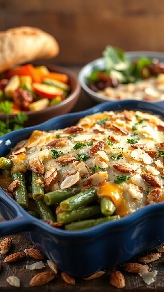 nutty creamy green bean casserole