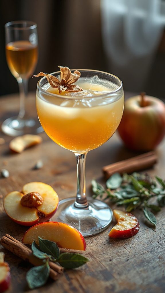 nutty floral autumn cocktail