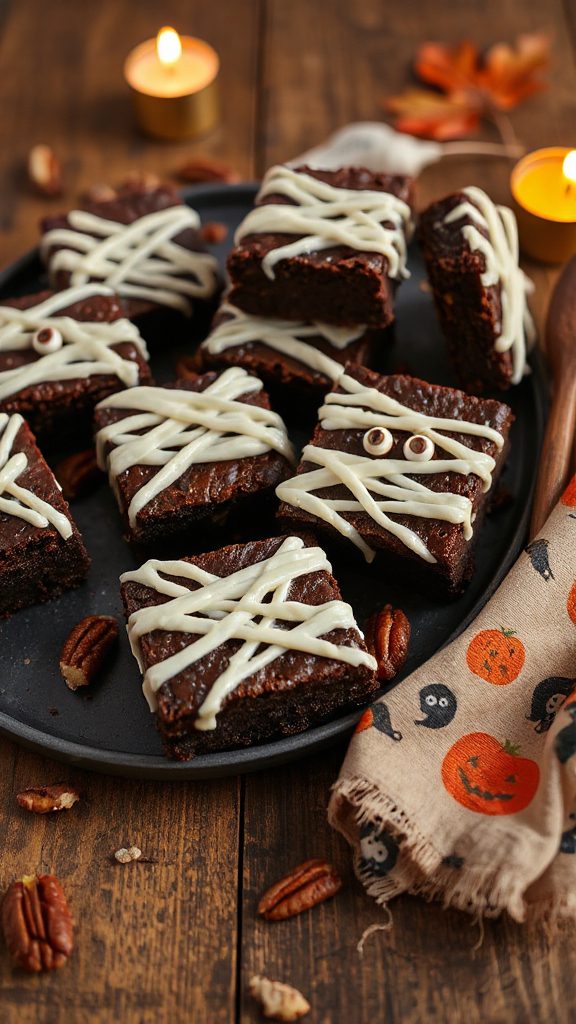 nutty halloween mummy brownies nutty halloween mummy brownies