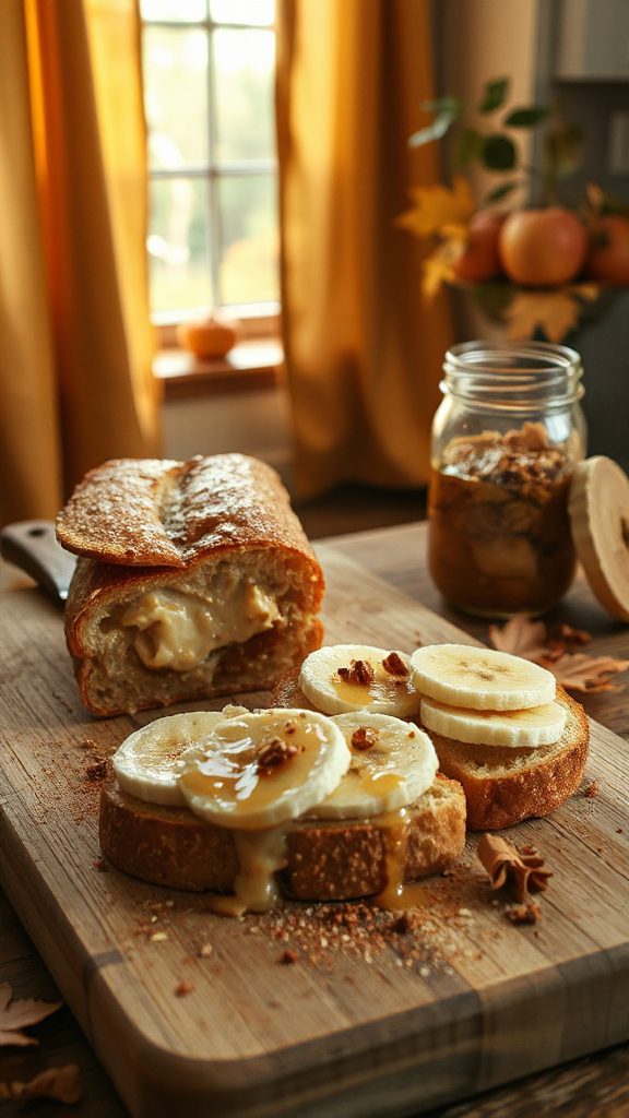 nutty maple apple toast