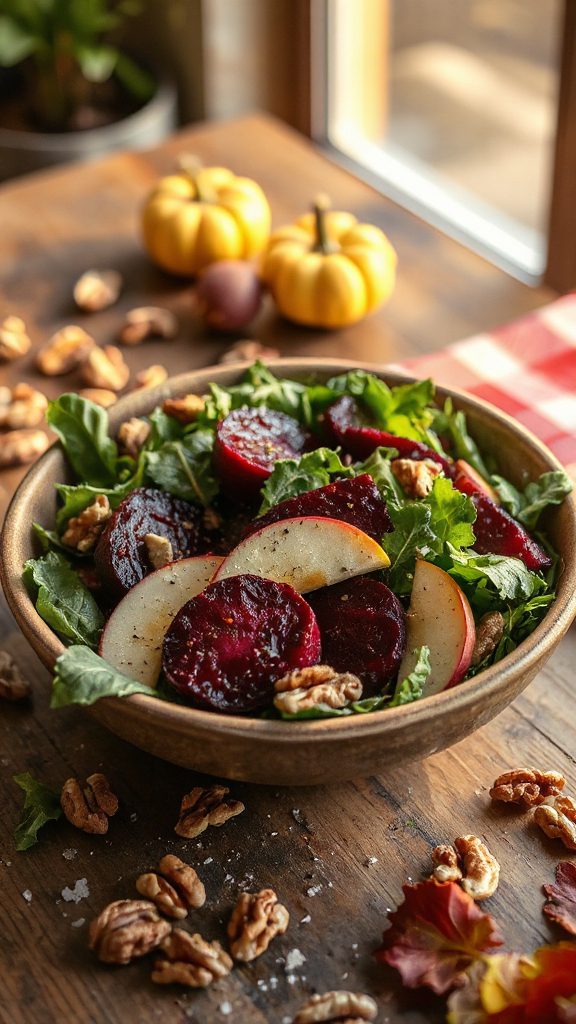 nutty roasted beet salad