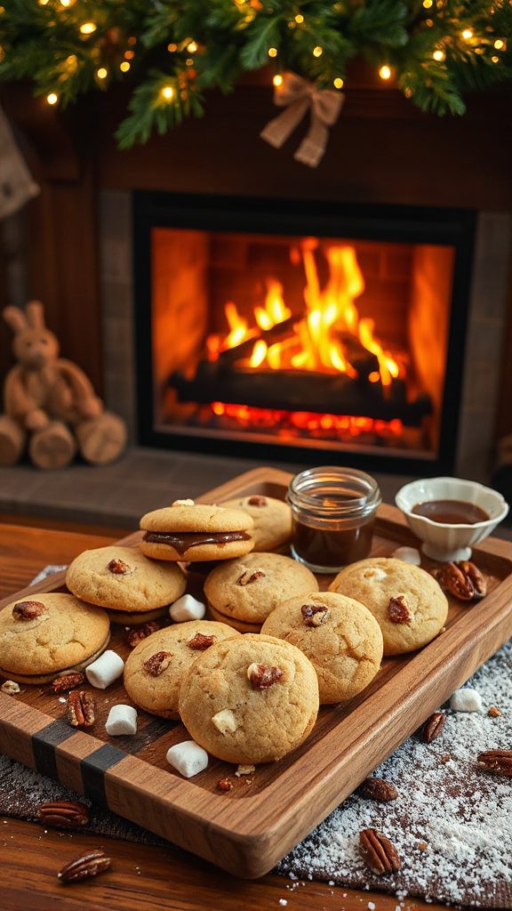 nutty s mores cookie sandwiches