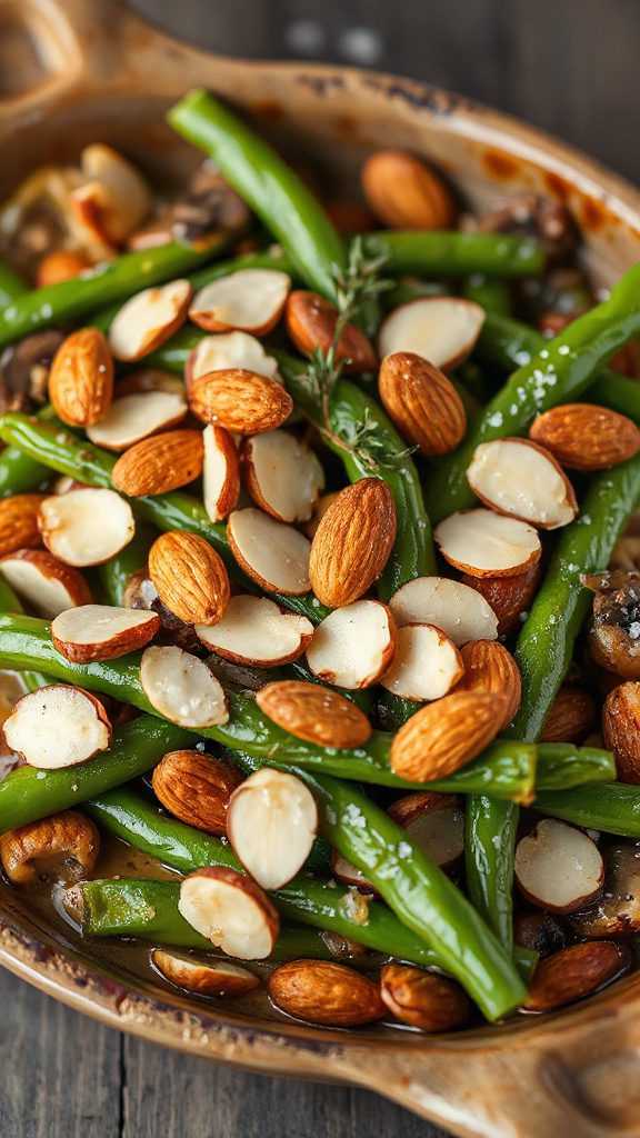 nutty shallots green bean casserole