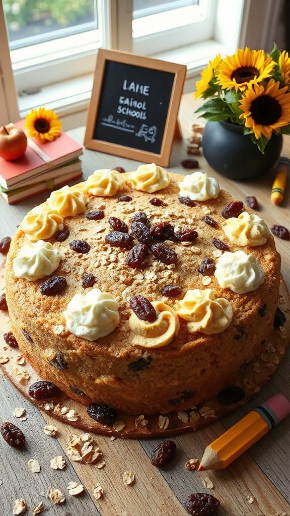 oatmeal raisin cookie cake