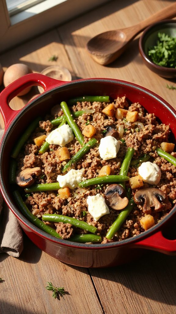 one pot beef and green beans