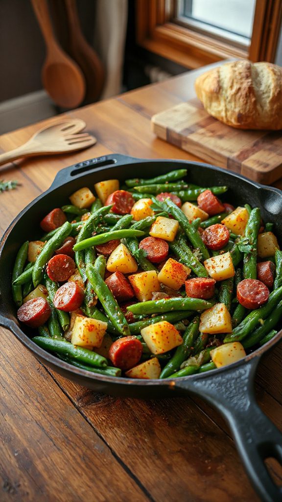 one pot kielbasa and vegetables