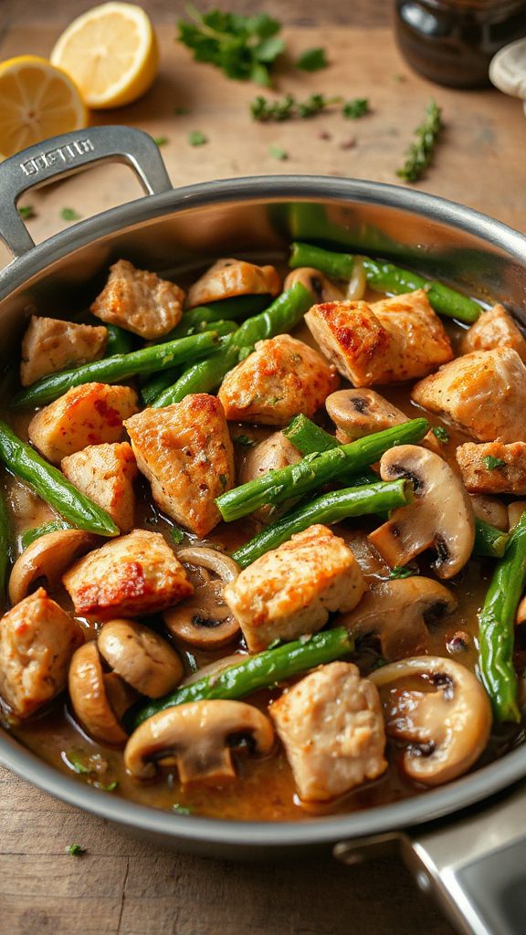 one skillet turkey green beans