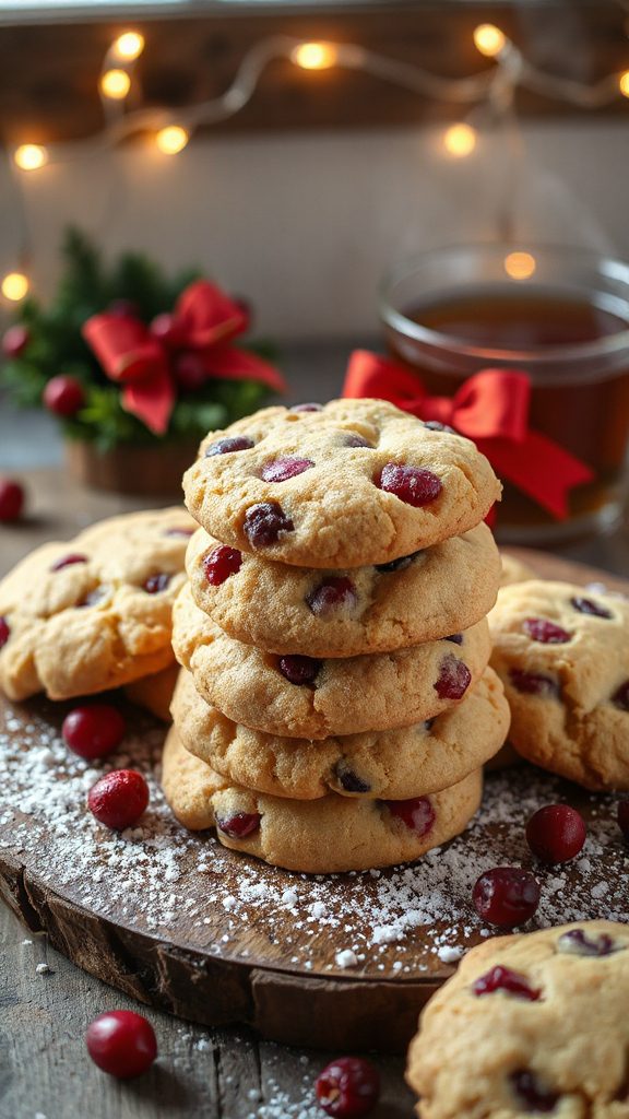orange cranberry holiday cookies