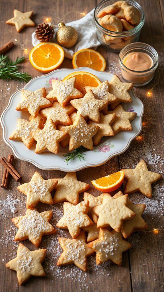 orange flavored shortbread cookies