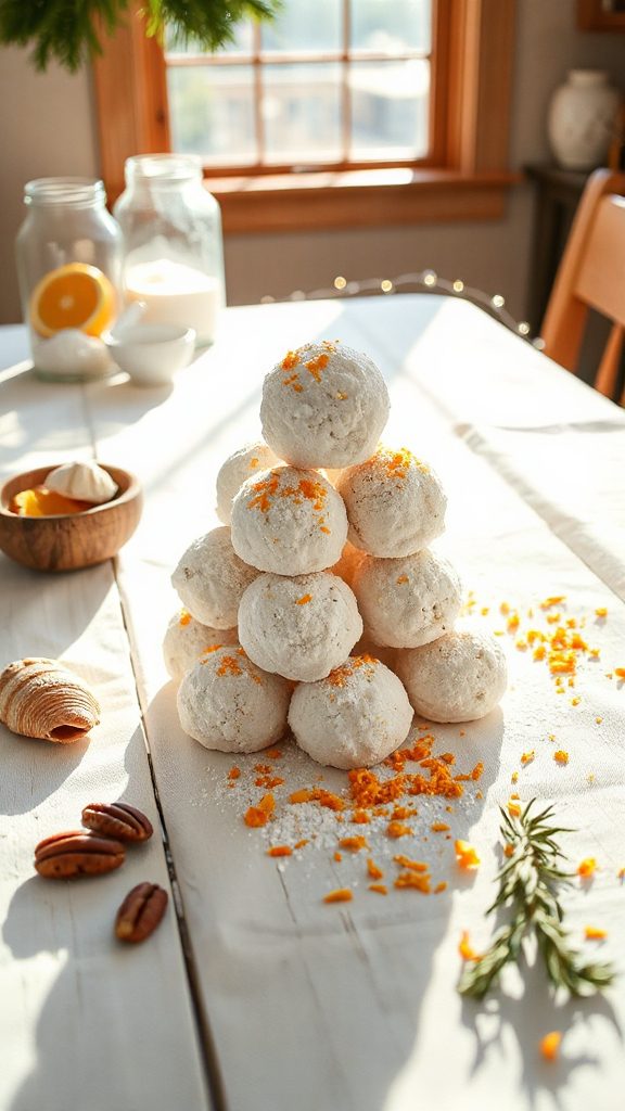 orange zest snowball cookies