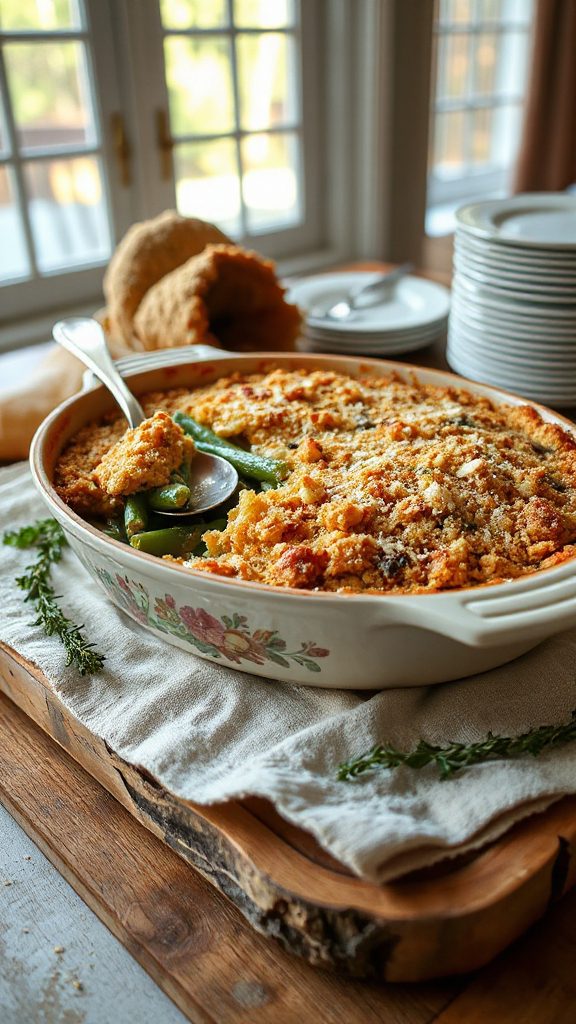 parmesan crusted green bean casserole