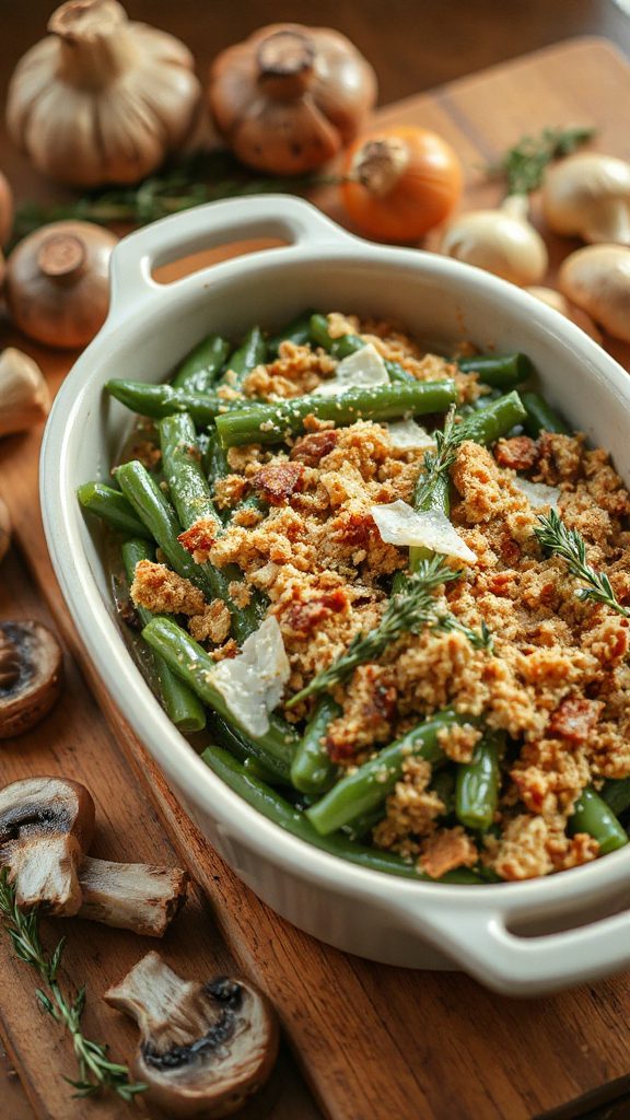parmesan enhanced green bean casserole