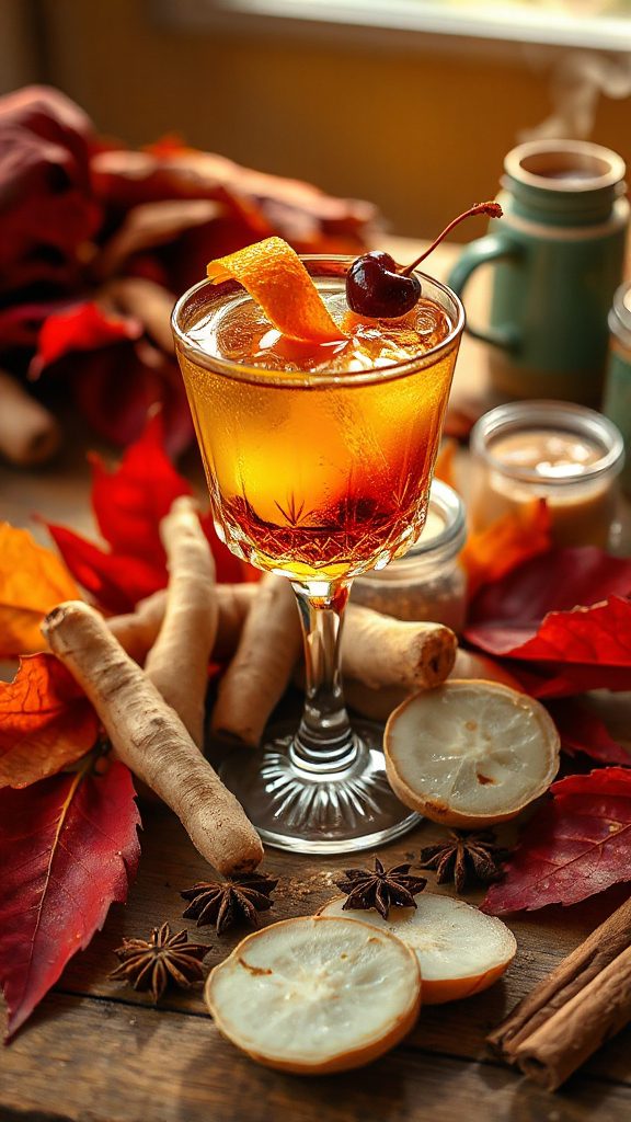 parsnip infused old fashioned cocktail
