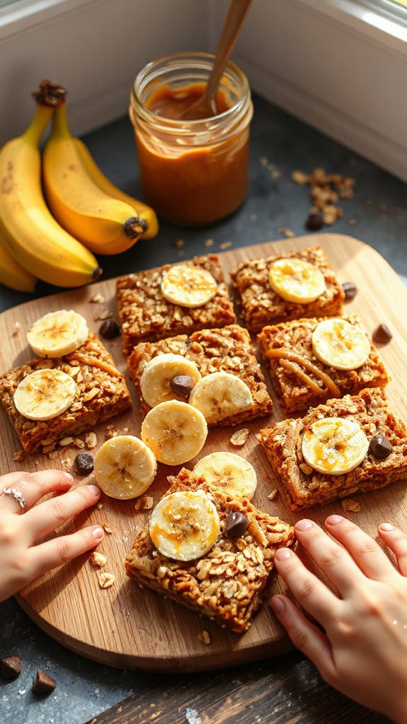 peanut butter banana granola bars
