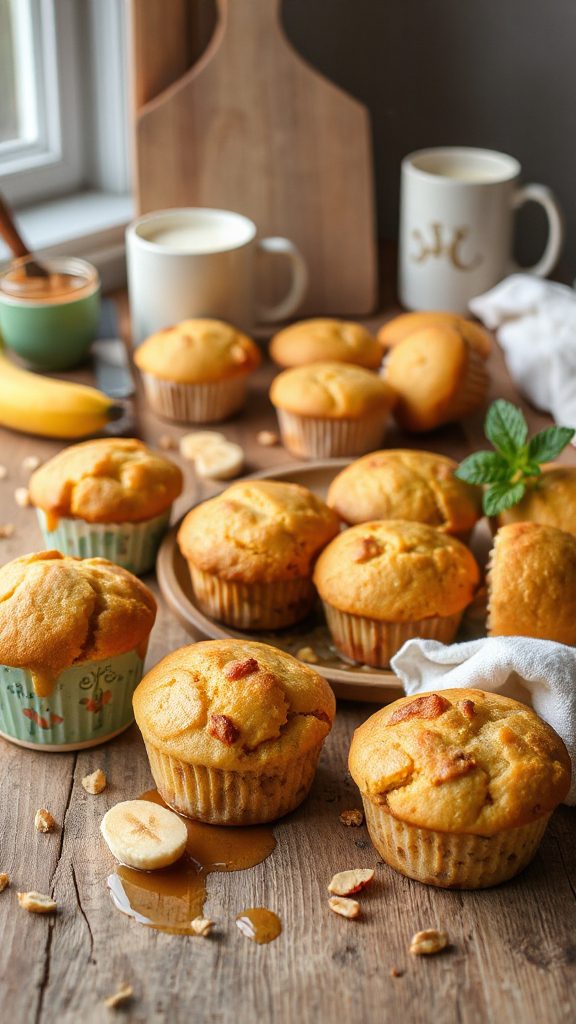 peanut butter banana muffins