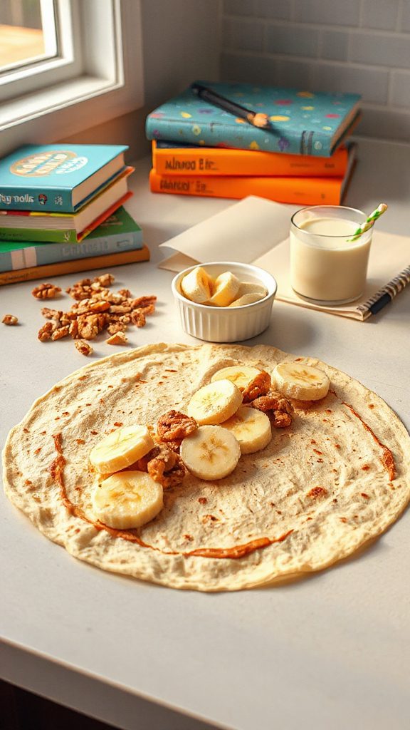 peanut butter banana roll ups