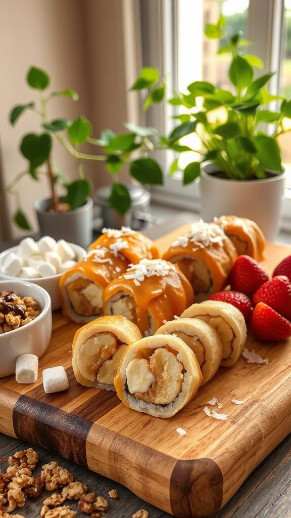 peanut butter banana rolls