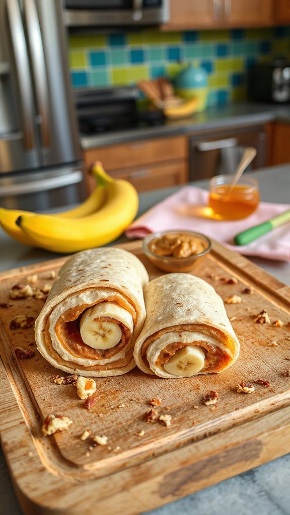 peanut butter banana rolls