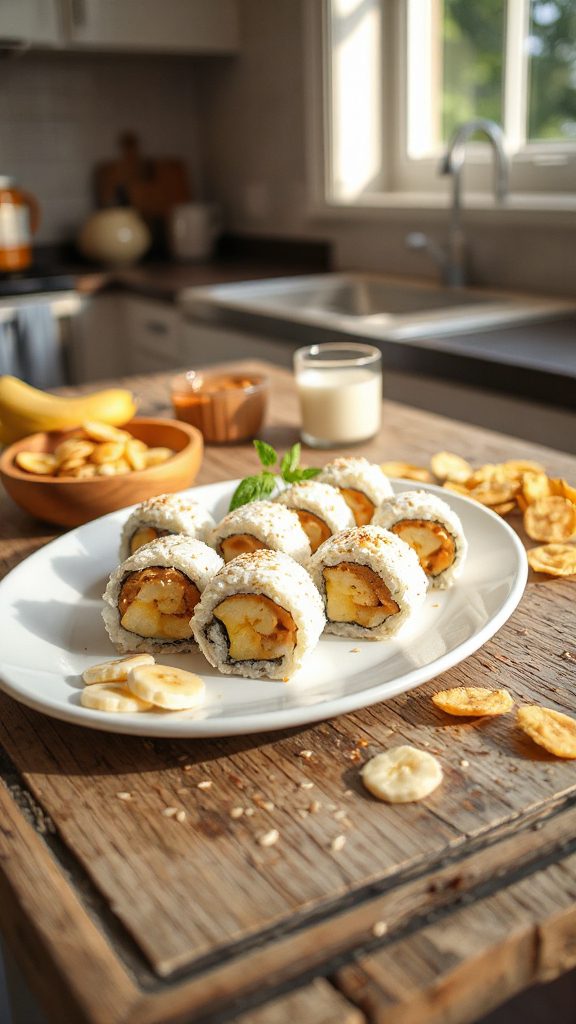 peanut butter banana sushi