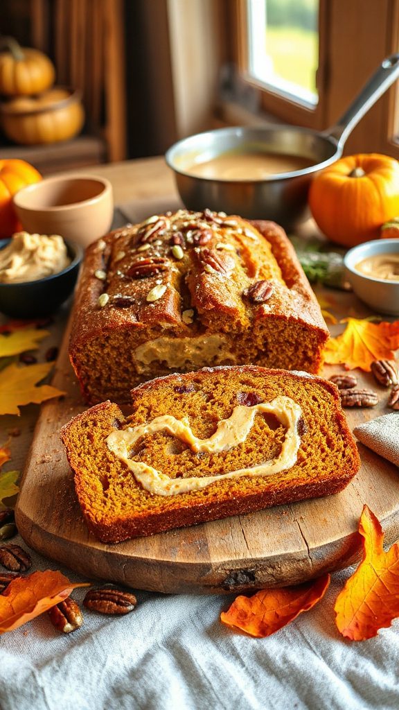 peanut butter pumpkin loaf