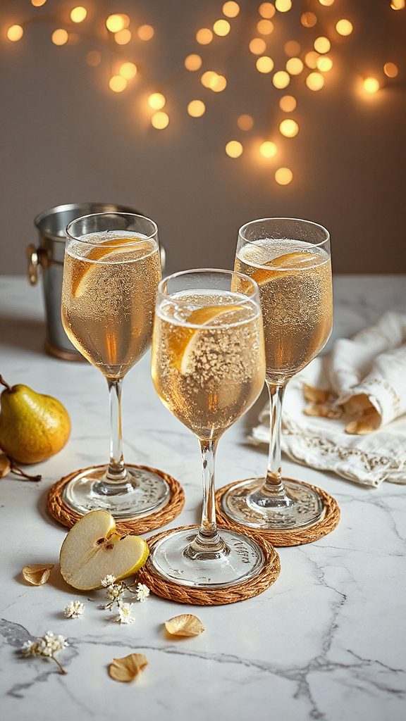 pear and elderflower cocktail pear and elderflower cocktail