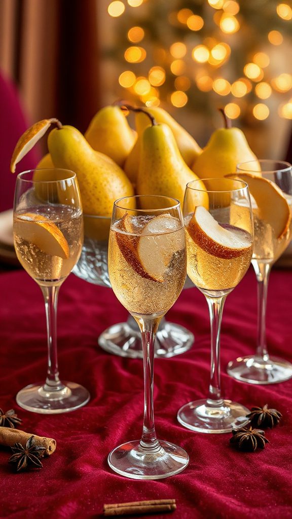 pear ginger bubbly cocktail pear ginger bubbly cocktail