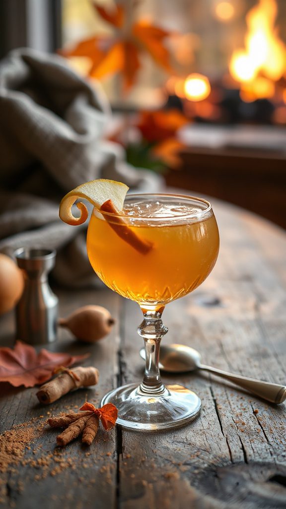 pear ginger whiskey sour cocktail