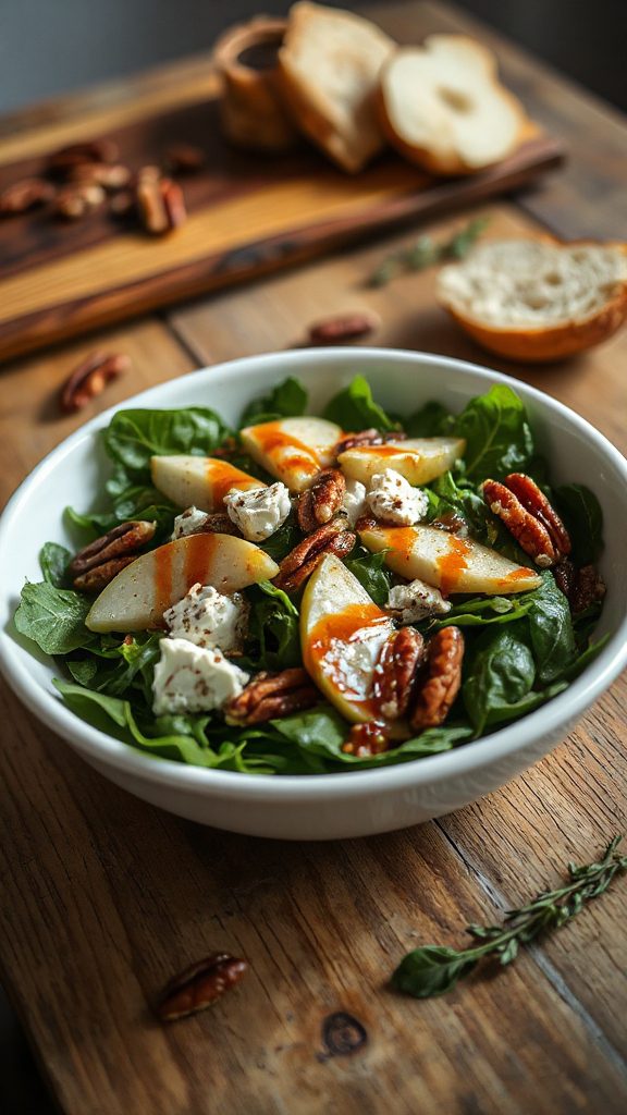 pear goat cheese salad