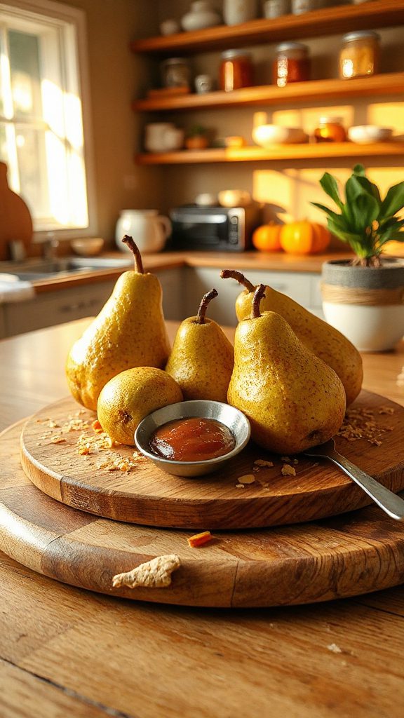 pear infused ginger snap cookies