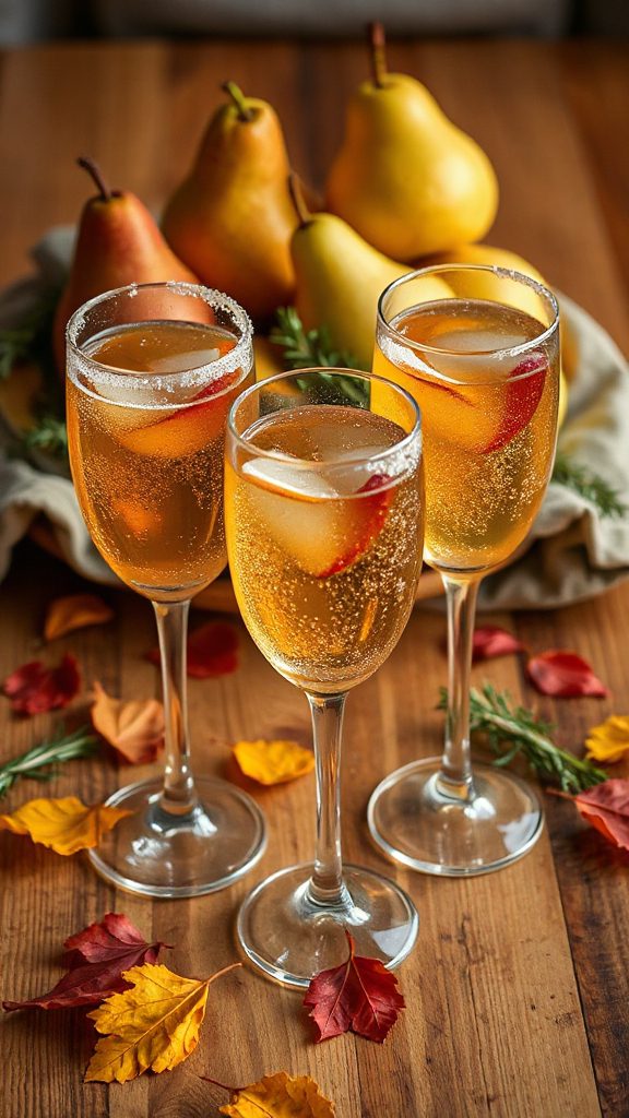 pear infused sparkling cocktail creation