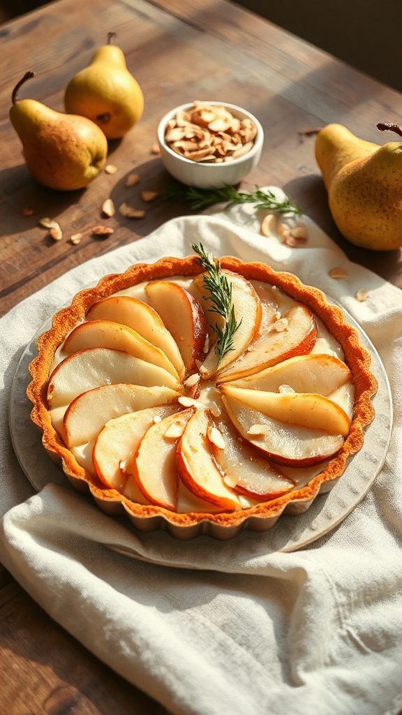 pear tart with almond cream