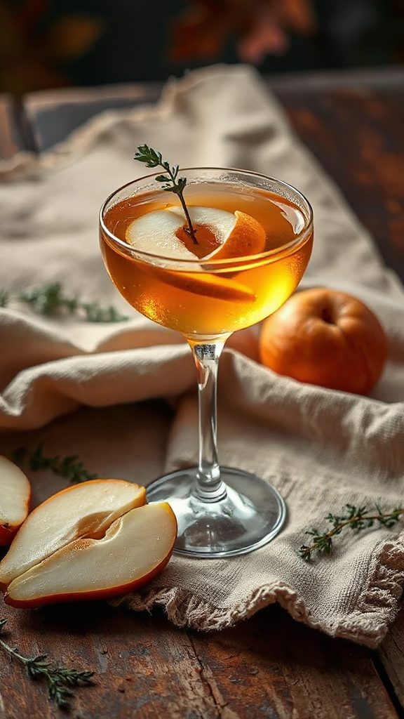 pear thyme sherry cocktail recipe pear thyme sherry cocktail recipe