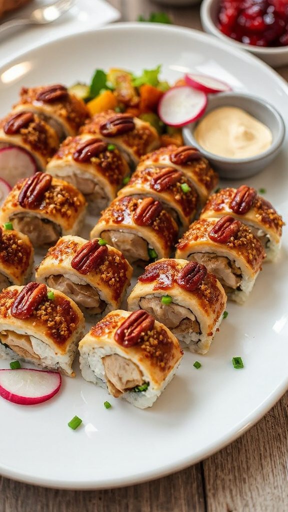 pecan chicken sushi fusion