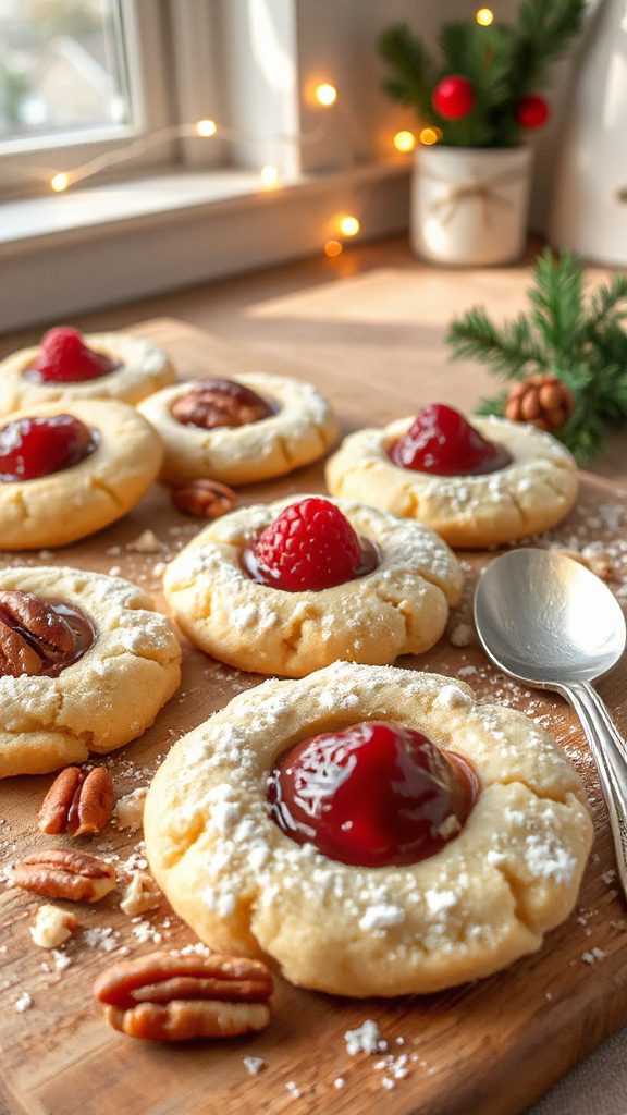 pecan cookies with raspberry filling