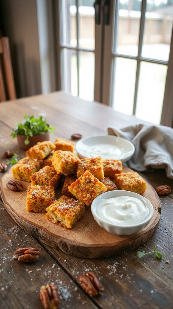 pecan crusted cheddar bites