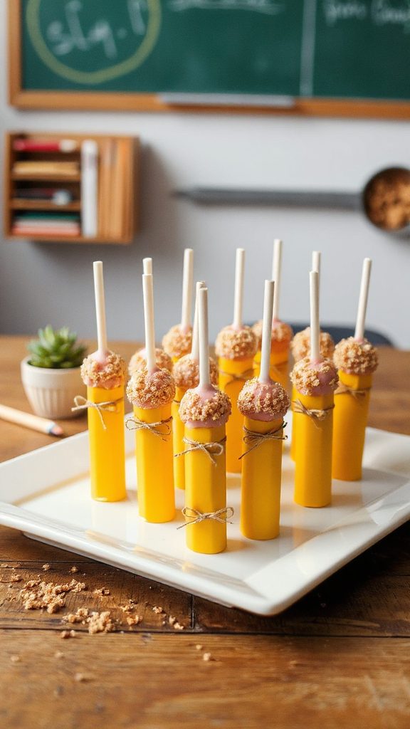 pencil shaped cake pops