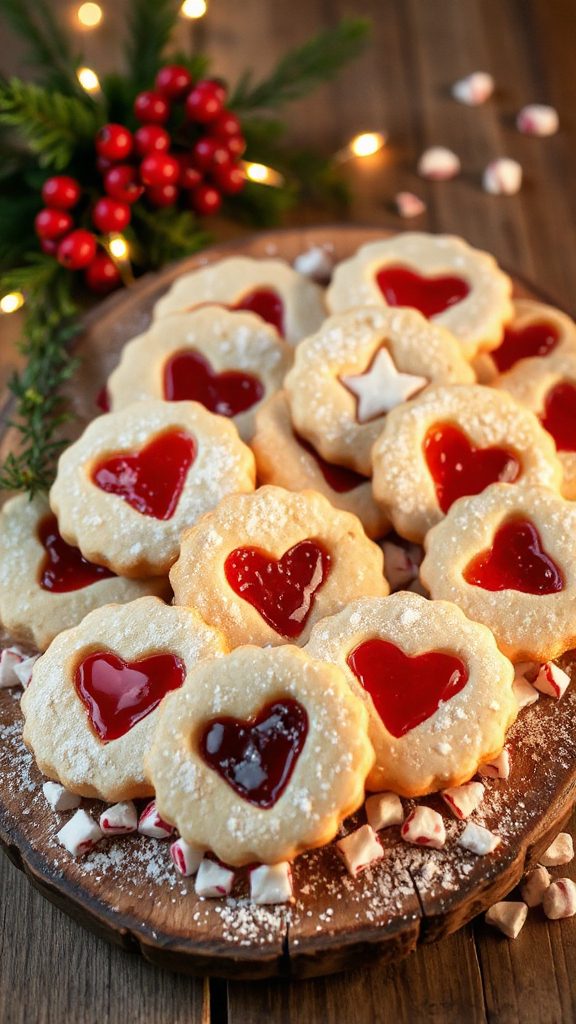 peppermint almond sandwich cookies