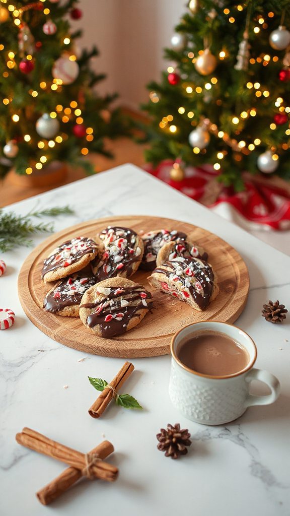 peppermint bark holiday cookies
