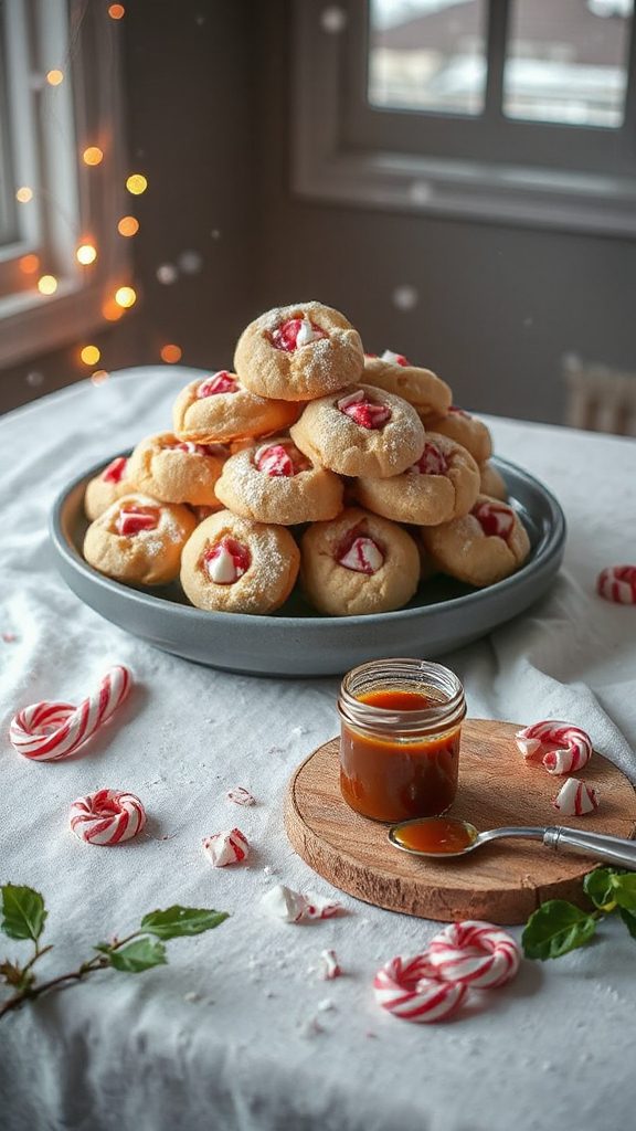 peppermint caramel sugar cookies