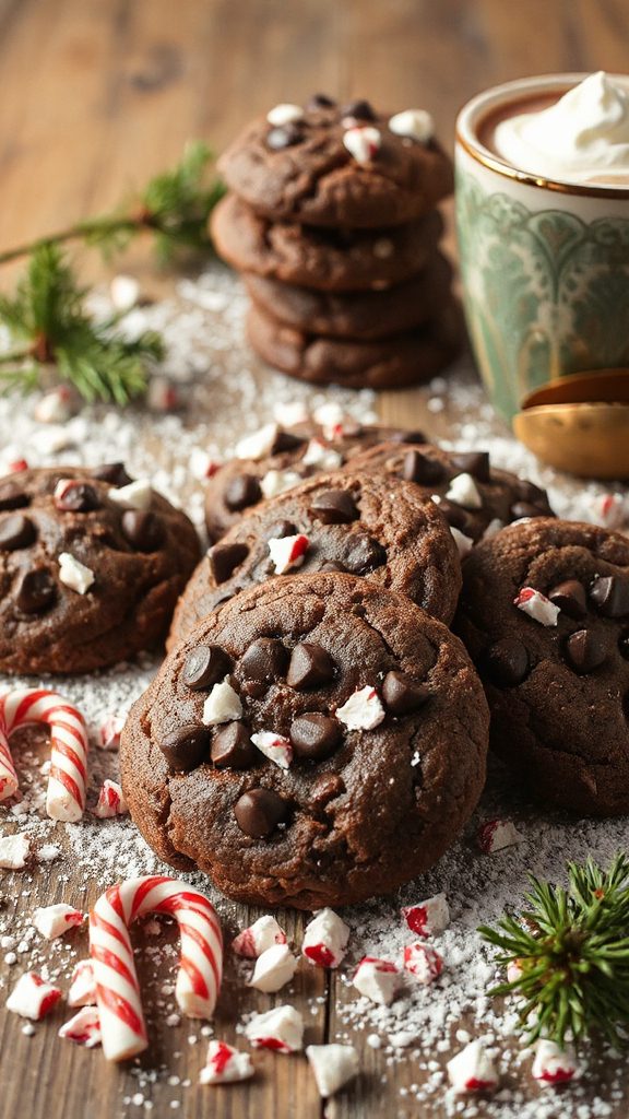 peppermint chocolate chip cookies