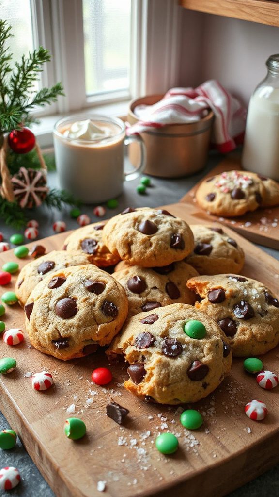 peppermint chocolate chip cookies