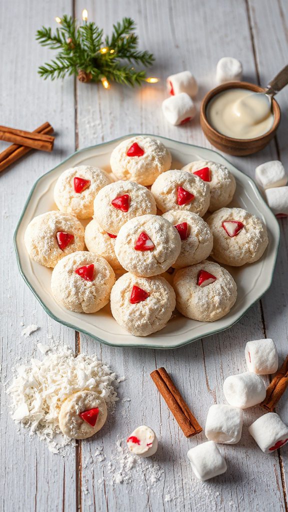 peppermint coconut holiday cookies