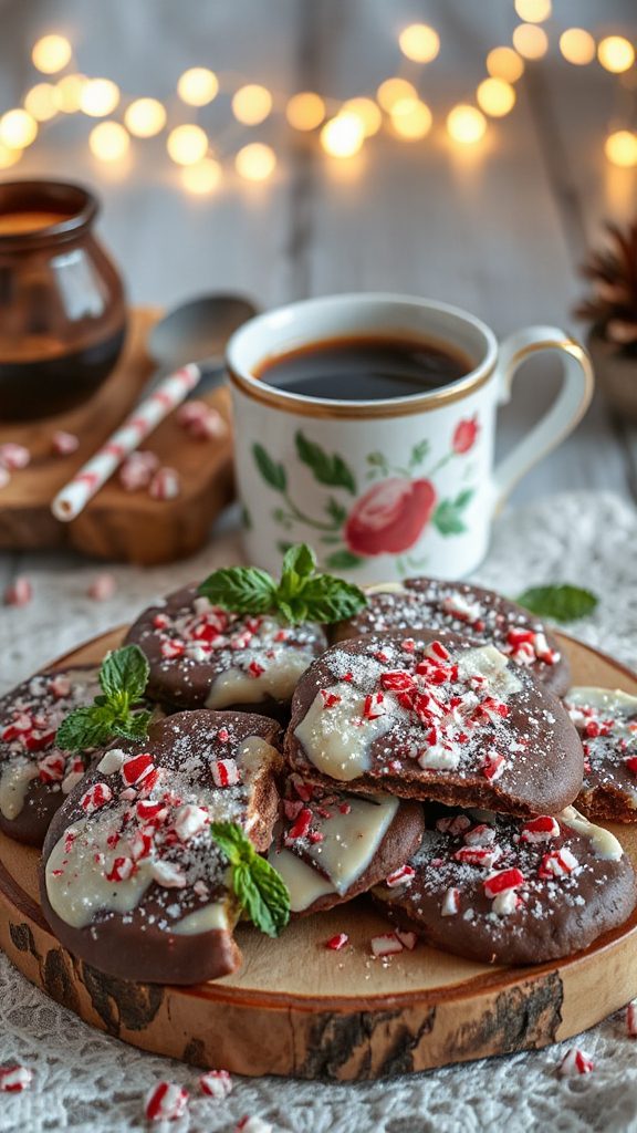peppermint espresso holiday cookies