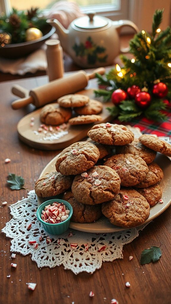 peppermint infused ginger cookies