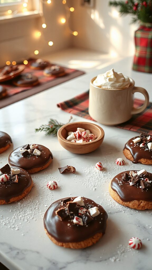 peppermint mocha holiday cookies