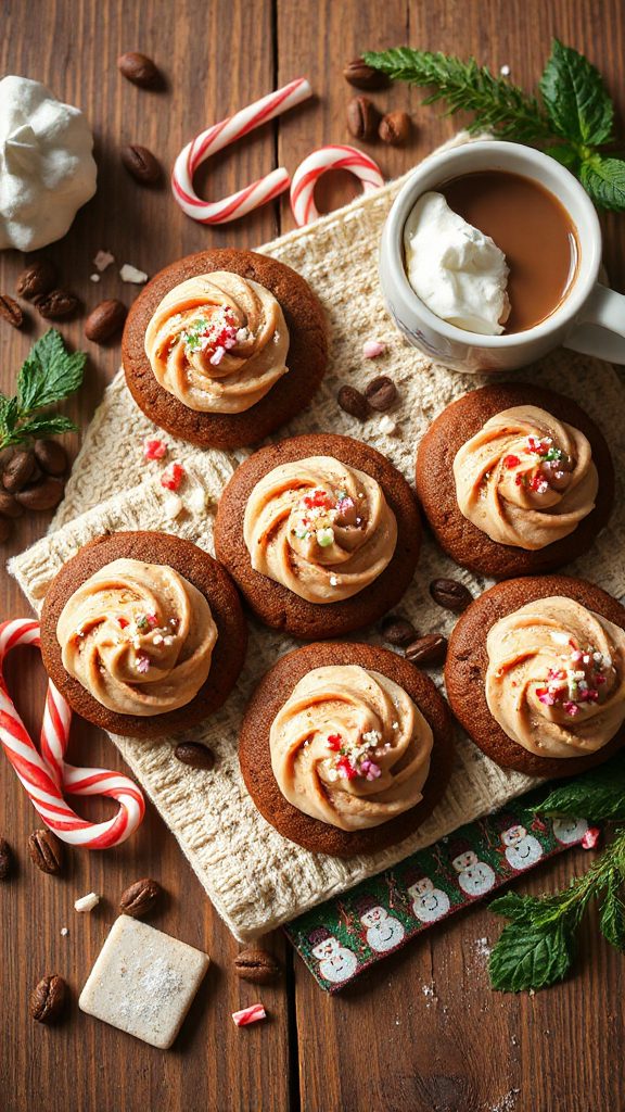 peppermint mocha holiday cookies