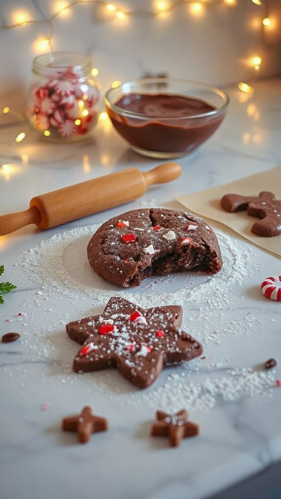 peppermint mocha holiday cookies