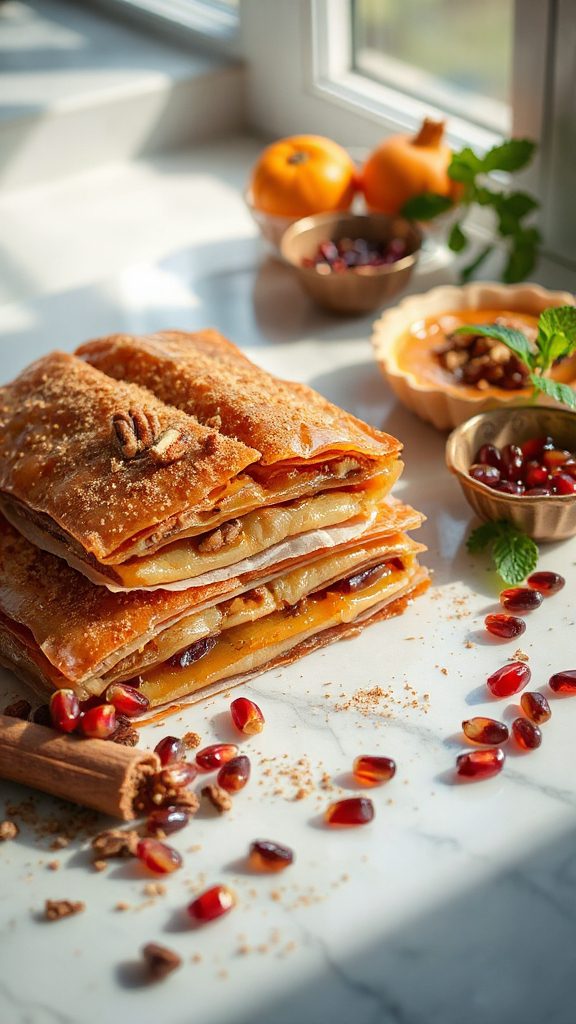 persian baklava with golpar