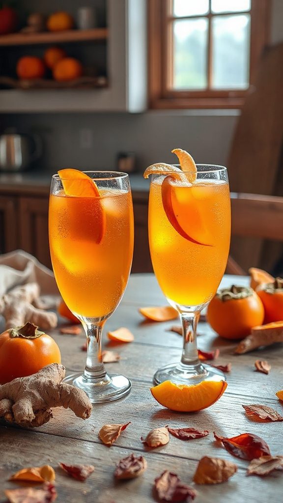 persimmon ginger cocktail delight persimmon ginger cocktail delight