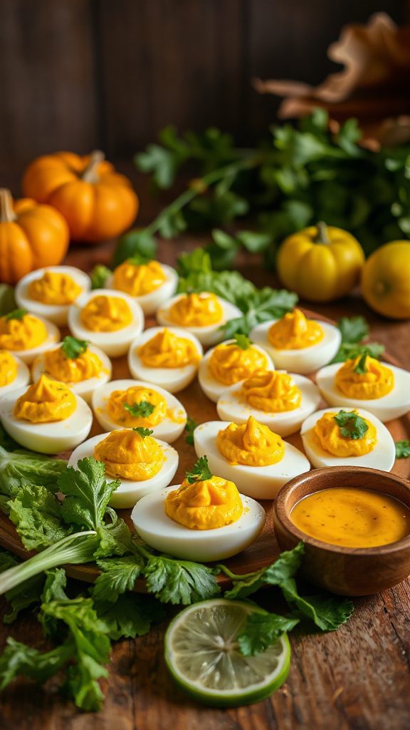 peruvian inspired deviled eggs